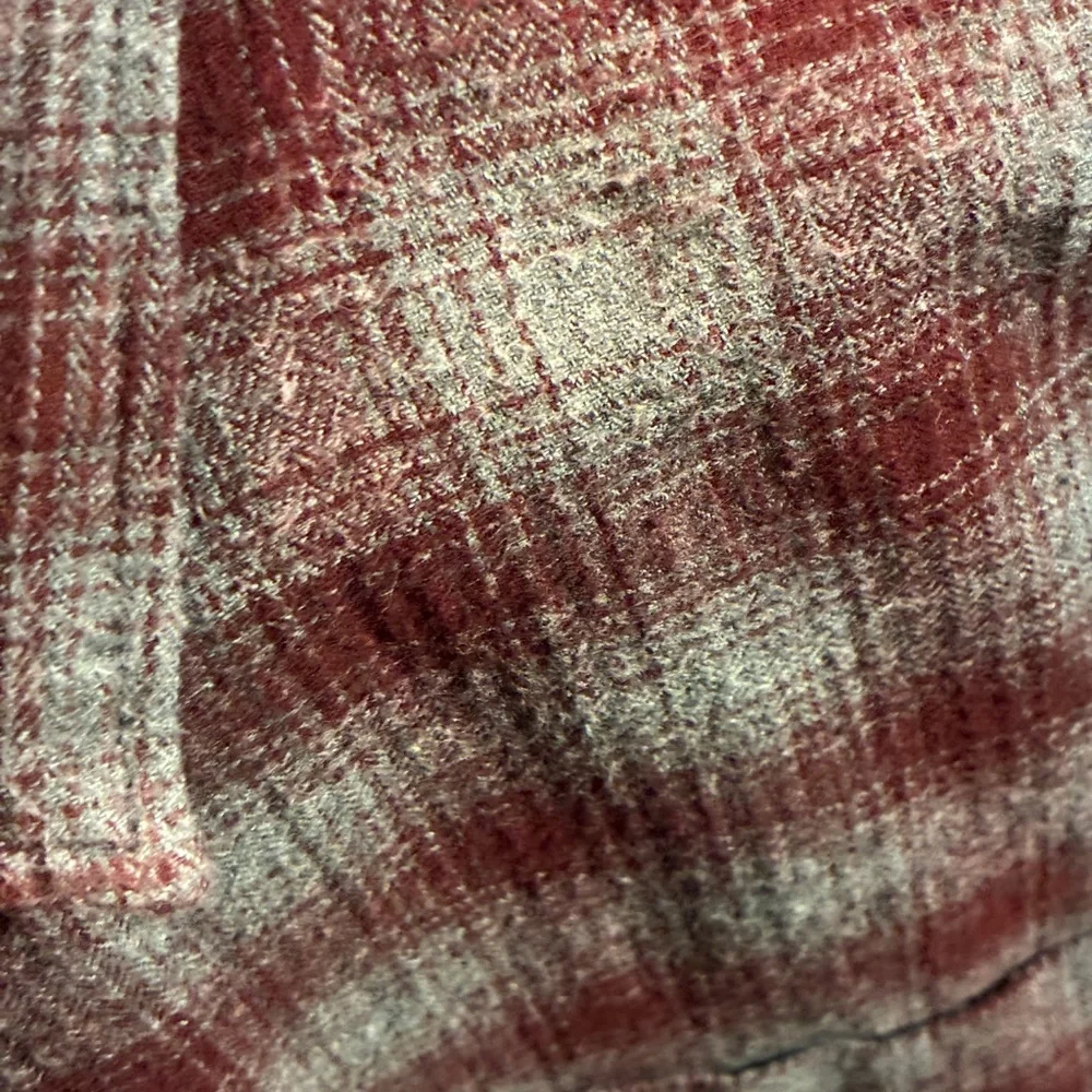 J Crew men’s flannel shirt large red/grey - Picture 3 of 5